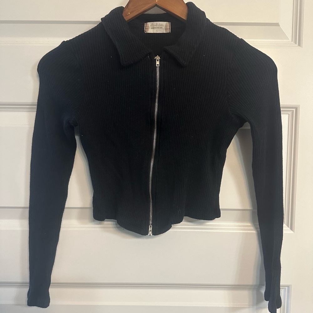 Altar'd State Black Ribbed Sweater